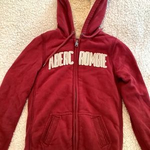 Abercrombie and Fitch zip up fur hoodie